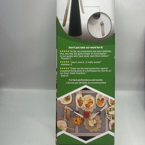 Fly Away Pest Repellent Fan Keep Pests Away From Outdoor/Indoor Tables Picnics - Picture 3 of 12